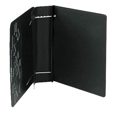 D-Ring Vinyl View Binder, 4in Capacity, Black