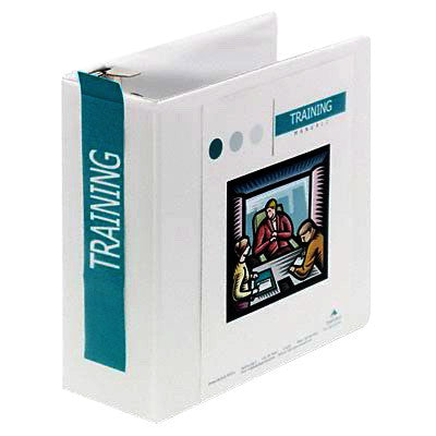 D-Ring Vinyl View Binder, 4in Capacity, Black
